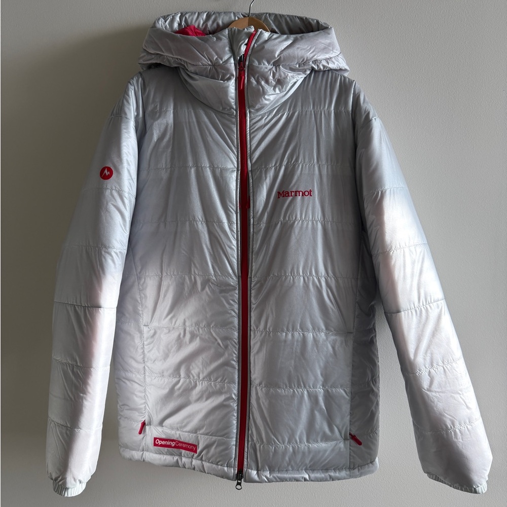 Opening Ceremony x Marmot Silver Jacket with Red Details
